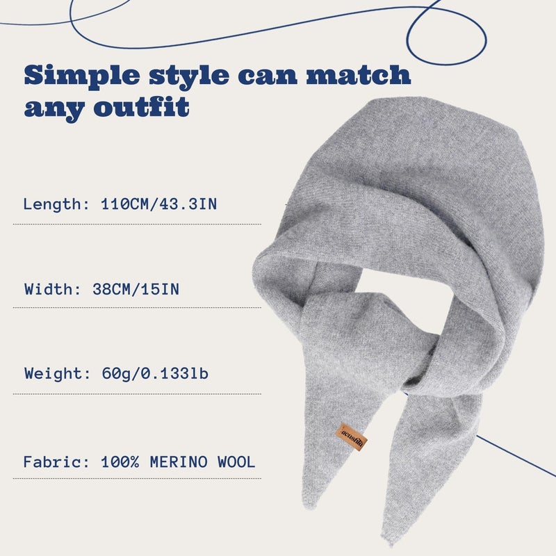 ACUSHLA 100% Merino Wool TriangleScarf for Women Winter Neck Gaiter Knit Neck Warmer Wrap - Image 4